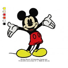 Mickey Mouse 10 Embroidery Design